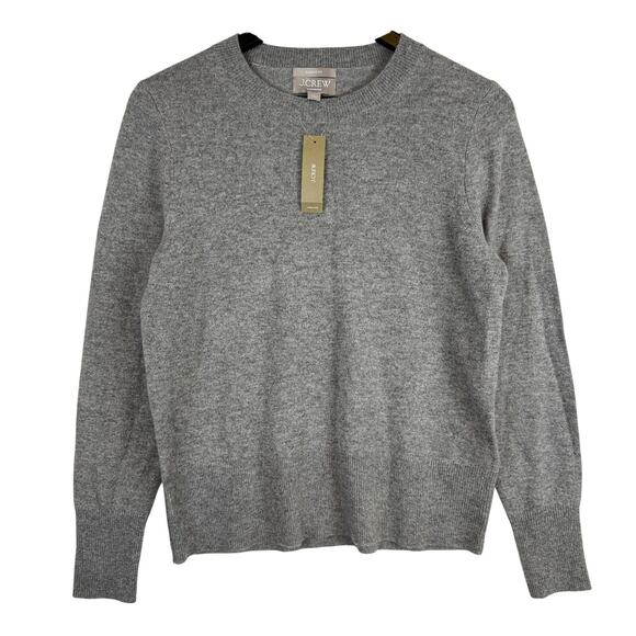 J. Crew Sweaters - NWT J.Crew Classic Fit Crew 100% Cashmere Sweater Knit Heather Ash Gray $148 - S
